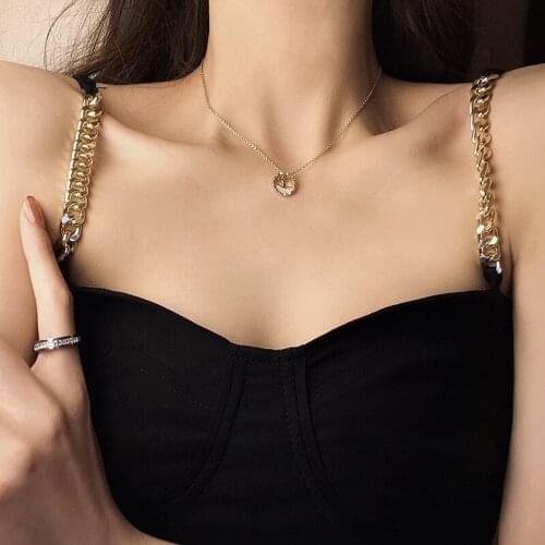 Titanium Steel Jewelry For Women Simple Cute Fish Tail Pendant Necklace Lady Female Fashion Choker Neck