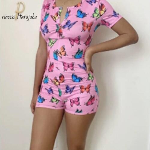 2020 Summer Women Sets Tracksuits Color Print Hole Tops Shorts Suit Sporty Fitness Beach Night Siamese Outfit Plus Size Clothes