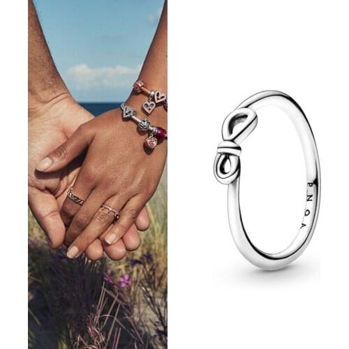 2020 New 925 кольцо Silver Pan Ring Forever Symbol Rosette Pan Ring For Women Wedding Party Gift Fashion Jewelry