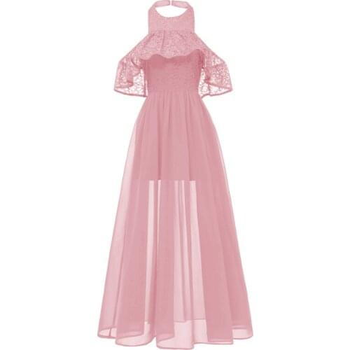 Cloak Backless Evening Dress Elegant Halter Dress Illusion Long Dress Sexy Vestido de Fiesta Robe de Soiree DN-1634