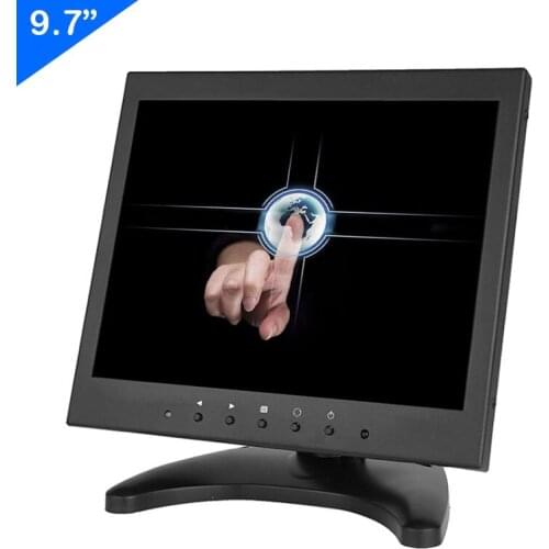 ZHIXIANDA 9.7 10 Inch IPS Desktop Open Frame Display Built-in Speaker With HDMI VGA BNC AV USB Input Industrial LCD Monitor
