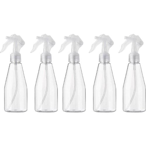 1/5Pcs 200ml Clear Empty Spray Bottle Refillable Hair Fine Mist Trigger Sprayer