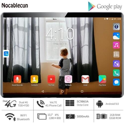 2020 Global Version 10 inch tablet 32GB Memory 4G LTE Octa Core Tablets Dual SIM Card Wifi Android 9.0 3G tablet 10.1