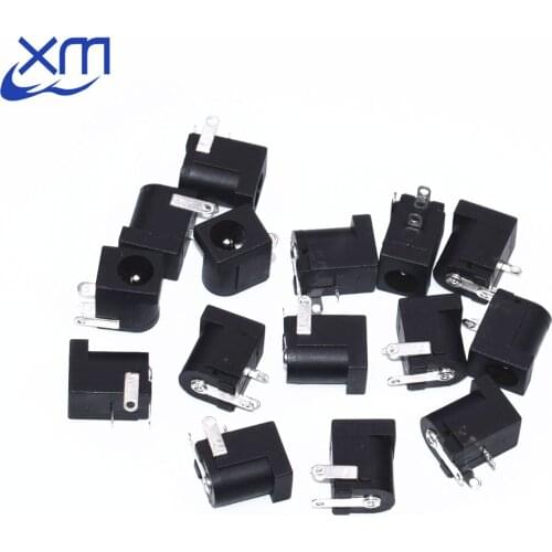 100Pcs DC-005 Black DC Power Jack Socket Connector DC005 5.5*2.1mm 2.1 socket Round the needle