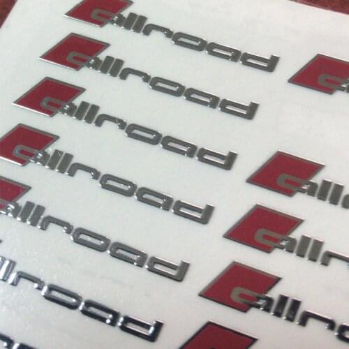 2pcs Stainless Steel Allroad Car Sticker For Audi Quatrro Sline RS A4 A6