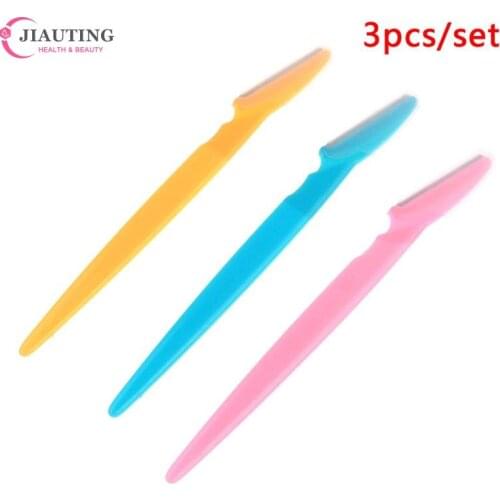 3pcs/lot Eyebrow Razor, Facial Hair Remover Eyebrow Trimmer, Sharp Mini Makeup Knife Shaper Shaver For Women