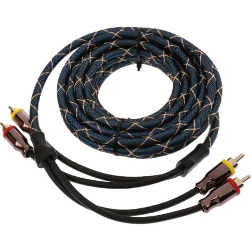 4.5m Car Audio Stereo Amplifier Speaker RCA Interconnect Cable Wire Plug