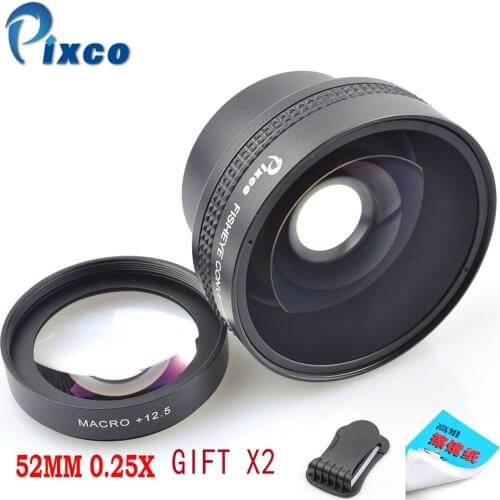 52MM 0.25X Super Macro Wide Angle Fisheye Lens for Canon NIKON PENTAX DSLR SLR Camera 52MM thread lens