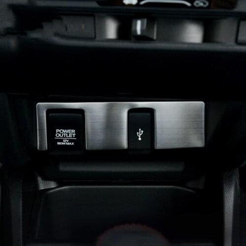 For Honda Fit Jazz City 2014-2018 Car clgarette lighter panel cover decoration sticker interior decoration modification