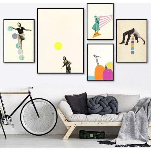 Home Decor Cartoon Prints Painting Romance HD Pictures Wall Art Portrait HD Modular Canvas Poster Bedside Background No Frame