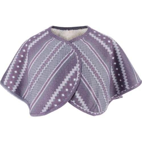 Double-sided Plush Warm Shoulder Cape Old People Shoulder Protective Shawl for Winter