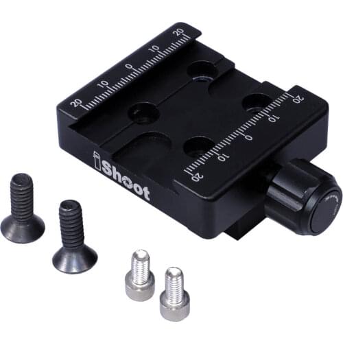 IShoot Multi-purpose Clamp Linker Connector for SIRUI MARSACE Arca-swiss ARCA Fit Camera Tripod Ball Head Quick Release Plate