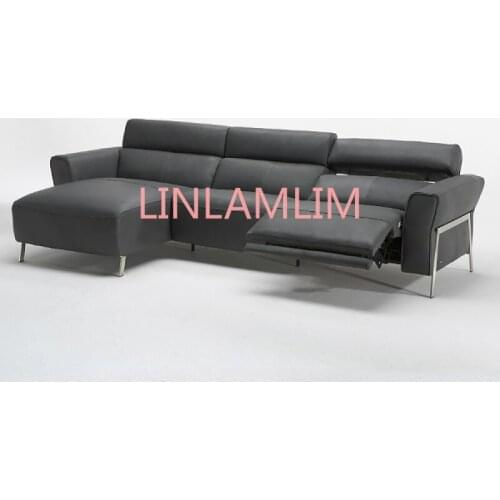 Living Room Sofa set L seater real genuine leather sofas electric recliner salon couch puff asiento muebles de sala canape cama