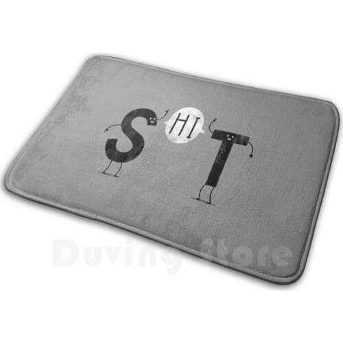 Shit Hi - Creative Shit Mat Rug Carpet Anti-Slip Floor Mats Bedroom Shit Hi Motivation Fitness Sport Running Gift Idea Cardio