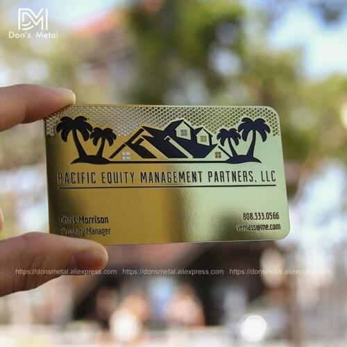 Plating gold metal business card custom metal membership card custom high-grade metal card design