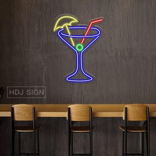 Neon Cocktail Sign Beer Bar Home Art Neon LED Bar Neon Sign Office Hotel Cafe Wall Decoration Light