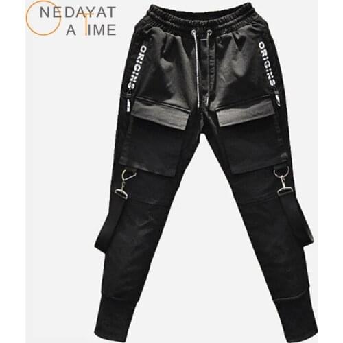 New 2019 Mens Fashion Personality Slim Elasticity Haran Pants Multi Pocket Haran Pants Tootsies Singer Costumes Jogger Trousers