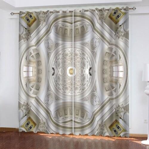 Prosperous House Interior Design 3D Curtains Blackout Window Living Room Bedroom Soundproof Insulation And sun Protection