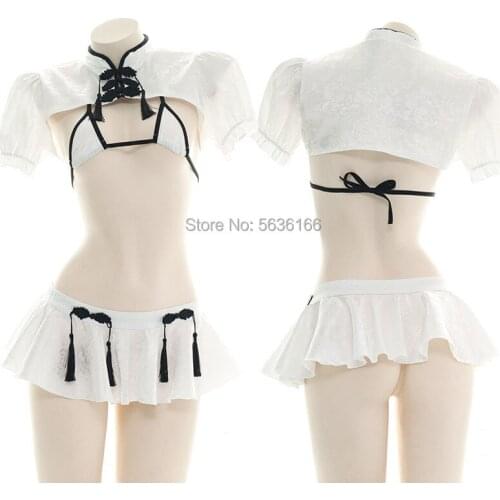 Retro Exotic Classic Chinese Apron Sexy Hot Erotic Underwear Adult Porno Suit Apparel Cosplay Seducive Lingerie