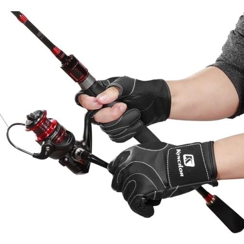 Fishing Gloves Waterproof Anti-Slip Fishing Gloves Carp Outdoor 3 Fingers Cut Fishing Gloves Fishing Accessories