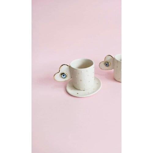 Evil Eye Handmade Espresso Mug nazar- Ceramic Mug-Christmas Mug/Birthday/Special Gift- turkish coffee cup customized tea mug