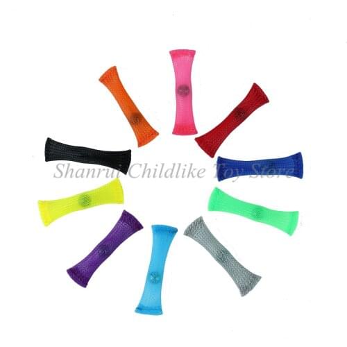 Sensory Toys Marbles Ball Autism ADHD Anxiety Therapy Toys OCD Stress Relief Hand Fidget Toys Braided Mesh Easy Bend With Marble