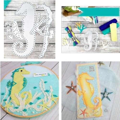 Seahorse Marine Life Cutting Dies Scrapbook Diary Decoration Stencil Embossing Template DIY Greeting Card Albums Dies for DIY