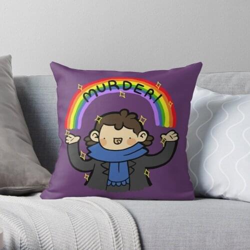 ~MURDER~ Throw Pillow Cushion Cover Polyester throw pillows case on sofa home living room car seat decor 45x45cm
