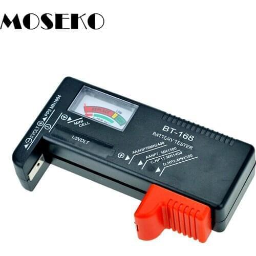 MOSEKO Universal Button Cell Battery Tester Colour Coded Meter Indicate Volt Tester Checker for AA/AAA/C/D/9V/1.5V batteries