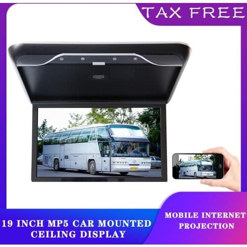 Android 9.0 Led Car Screen Roof Car Video Player 19" 2G+16G Gps Usb Speaker For Peugeot Volvo Cadillac Chevrolet DC 12V -36V