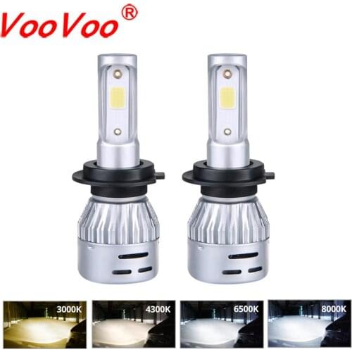 VooVoo H4 LED Motorcycle Headlight H1 H7 H11 Bulb HS1 LED Moto Scooter Light Hi/Lo 4300K 6500K Motor Bike Headlamp 3000K 8000K