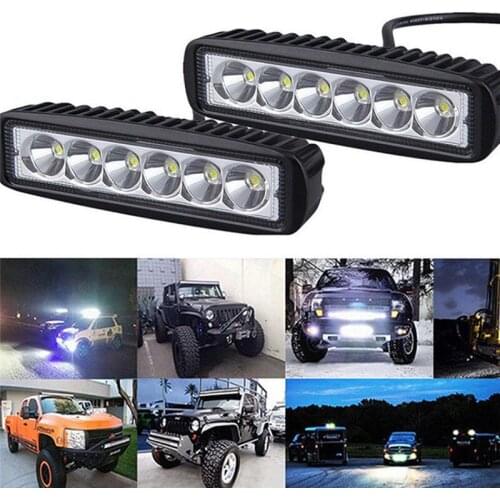High Quality 18W 6000K LED Work Lights Bar Driving Lamp Fog Off Road For Car Trucks Boat SUV
