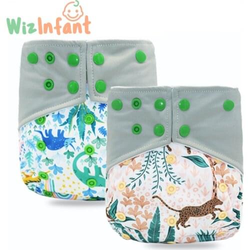 WizInfant Abdl Washable Eco-friendly Cloth Diaper Ecological Adjustable Nappy Reusable Diaper Fit 0-2year 3-15kg Baby