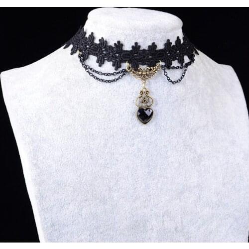 2017 Special Offer Collier Maxi Necklace Collares Women Fashion Sexy Lace Choker Pendant Retro Gothic Victorian Collar Necklace