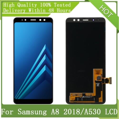 5.6'' Super AMOLED For SAMSUNG GALAXY A8 2018 A530 A530F SM-A530DS LCD Display Touch Screen Digitizer Assembly Parts Replacement