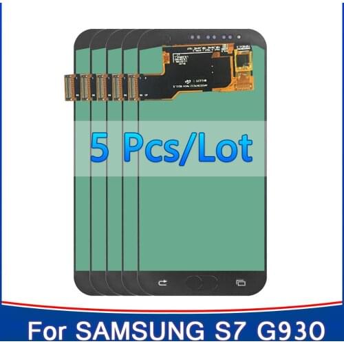 5 pcs/lot S7 LCD Display For Samsung Galaxy S7 display oled lcd digitizer with touch screen assembly replacement for G930 G930F
