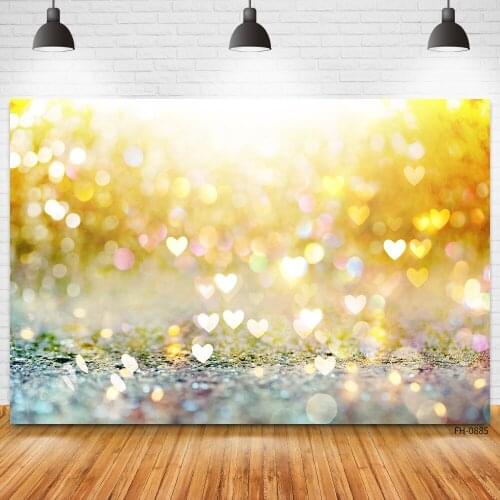 Gold Pink Silver Glitter Dots Bokeh Baby Portrait Photocall Backdrop Wedding Birthday Party Photo Studio Photography Backgrounds