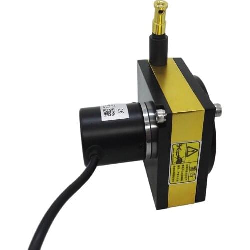 1.5m linear sensor Roundss 0-10k draw wire rope encoder Analog sensor 12~24Vdc