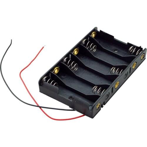10pcs 9V AA Size Plastic Battery Box Holder Case for 6 Standard AA Size Battery