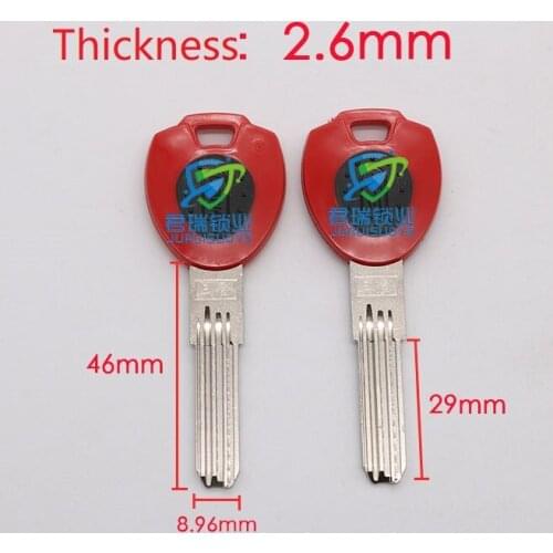 10pcs x Multi slot internal Milling key embryo House Key Blade Replacement Length 46mm JF158