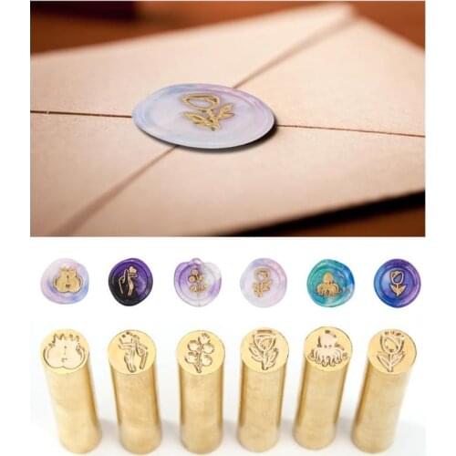 12/15MM Gold-Plated Sealing Wax Stamp Antique Metal Sealing Wax Stamps DIY Craft Wax Seal Stamp For Envelop Decoration Newest