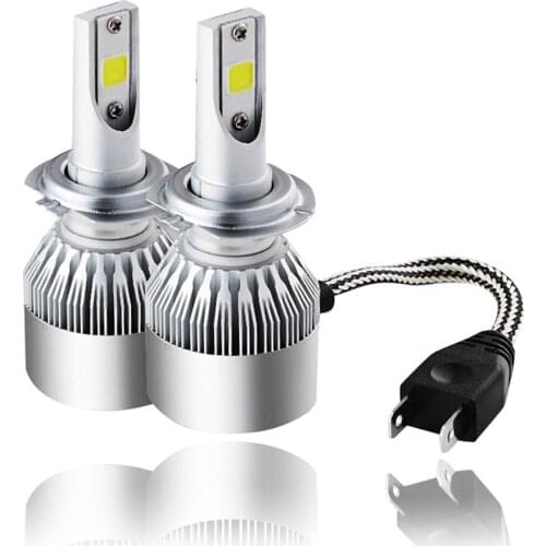 2PCS Auto Led lamp Motorcycle COB H1 H3 H4 H7 C6 9005 9006 7200LM 72W Car Headlight Fog Light Bulb Beam Conversion Kit