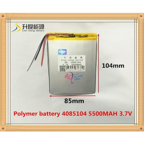 3 line 3.7V 5500mAh 4085104 Tablet PC Rechargeable batteries For 7inch Tablet N700ES PAD99 W12 A86 N86