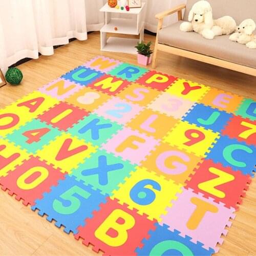 30*30cm Foam English Alphabet Number Pattern Play Mat For Baby Children Puzzle Toy Yoga Letter Crawling Mats Rug Carpet Toys
