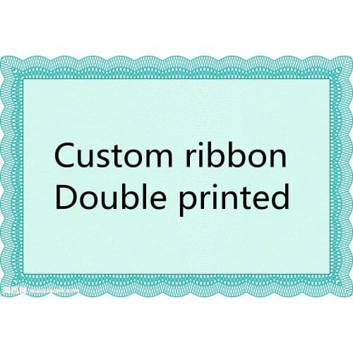 50/100 yards custom ribbon double printed for the same patterm Grosgrain ribbon