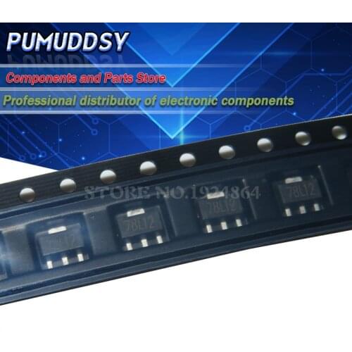 50PCS 78L12 SOT89 SMD 12V three-terminal regulator new and SOT-89 IC