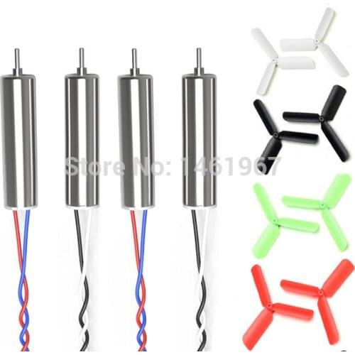 8mmx20mm Motor+3-leef propeller For Hubsan X4 H107C H107D JJRC H6C FY310B X6 H108C JXD392 VS JJRC H6D