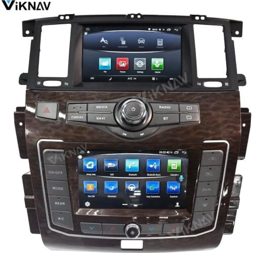 For Nissan Patrol Y62 2012-2020 Android car multimedia player auto stereo radio head unit 2din dual screen video player