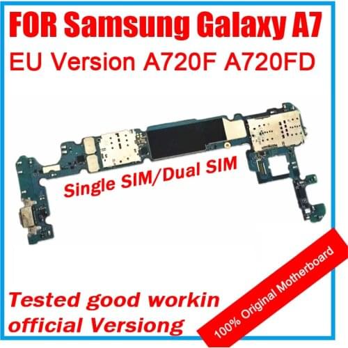 For Samsung Galaxy A7 A720F Motherboard With Chips One SIM A720F Two SIM A720FD Test Mainboard Android OS Logic Board