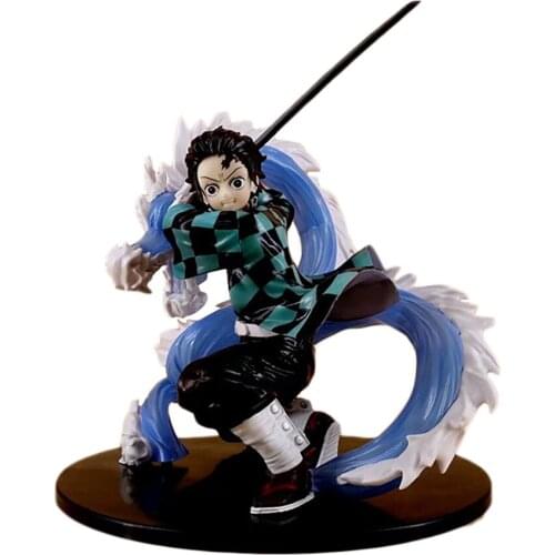 Demon Slayer Kimetsu No Yaiba Anime Model Kamado Tanjirou Water Breathe Sei Sei Ru Ten Action Figure 24cm Statue Collectible Toy